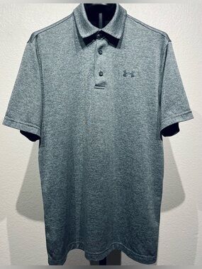 Under Armour Playoff Polo in Heather Gray - Loose Fit - Size S (Men’s)